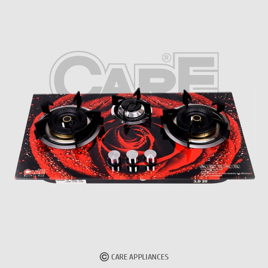 3D 20 Glass Top (3 BURNERS)