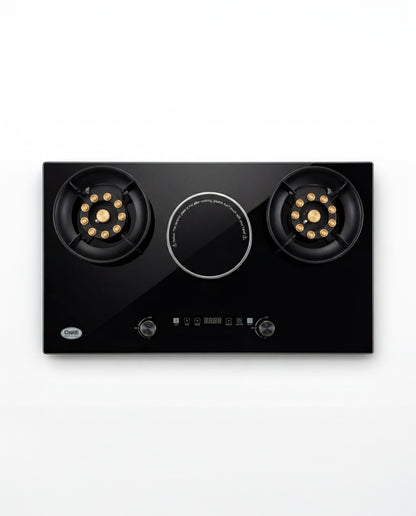 Hybrid Electric & Gas G-35 Glass Hob : Single Electric +  Double Gas Cooktops